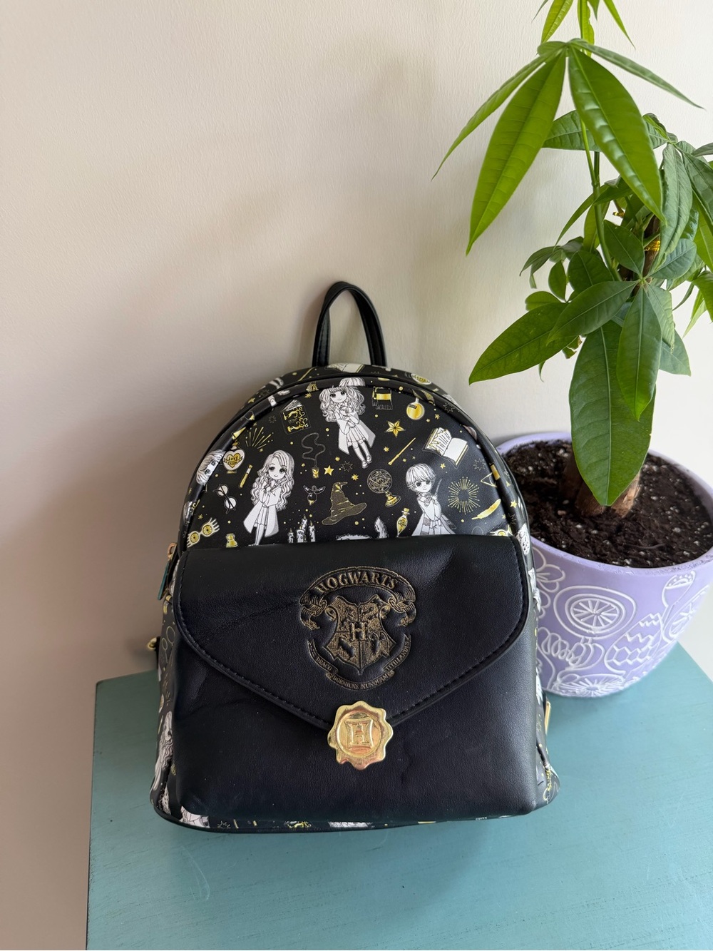 Loungefly Harry Potter Magical Elements All Over Print Mini Backpack